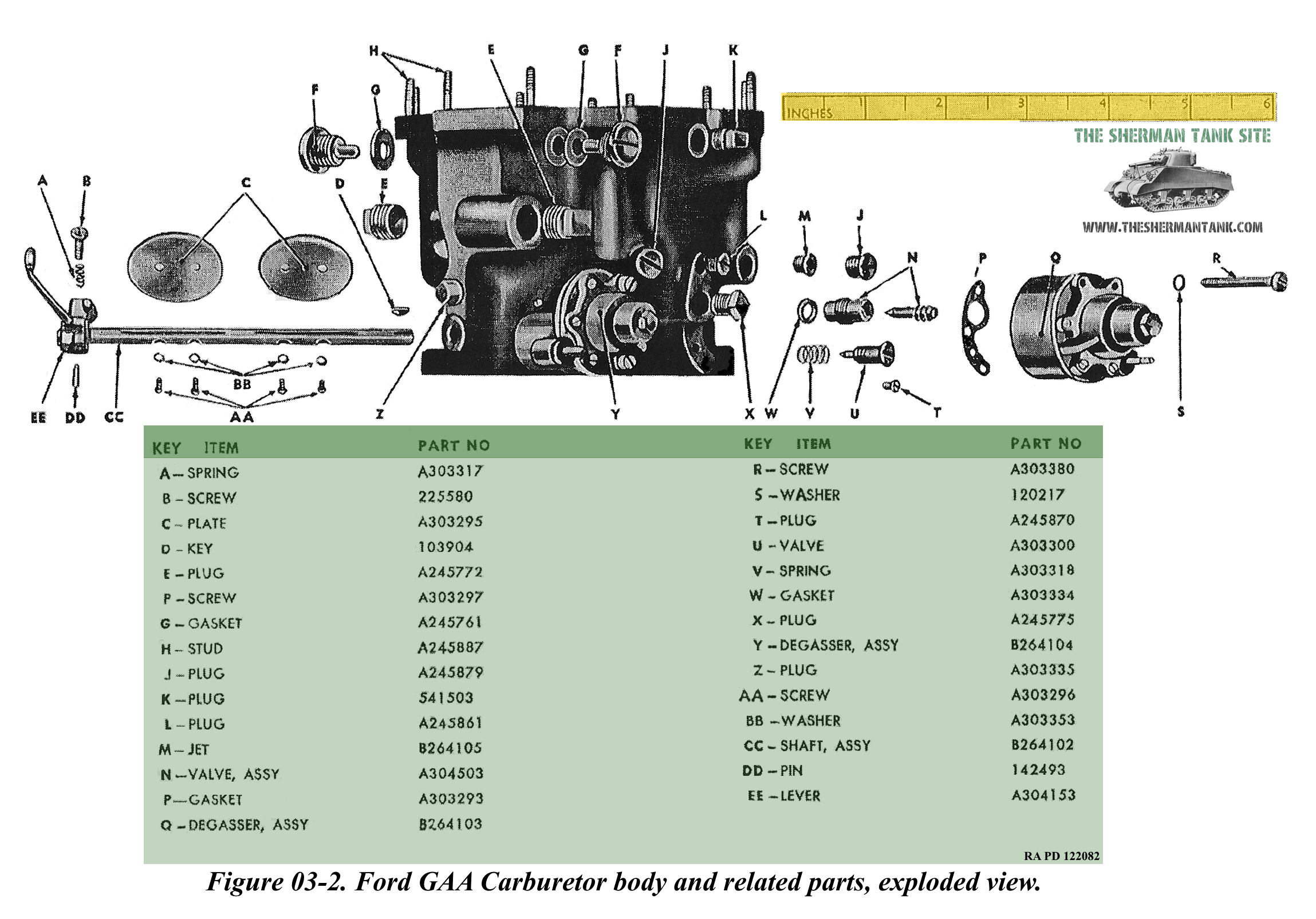 Carburetor-body-and-related-parts-explod