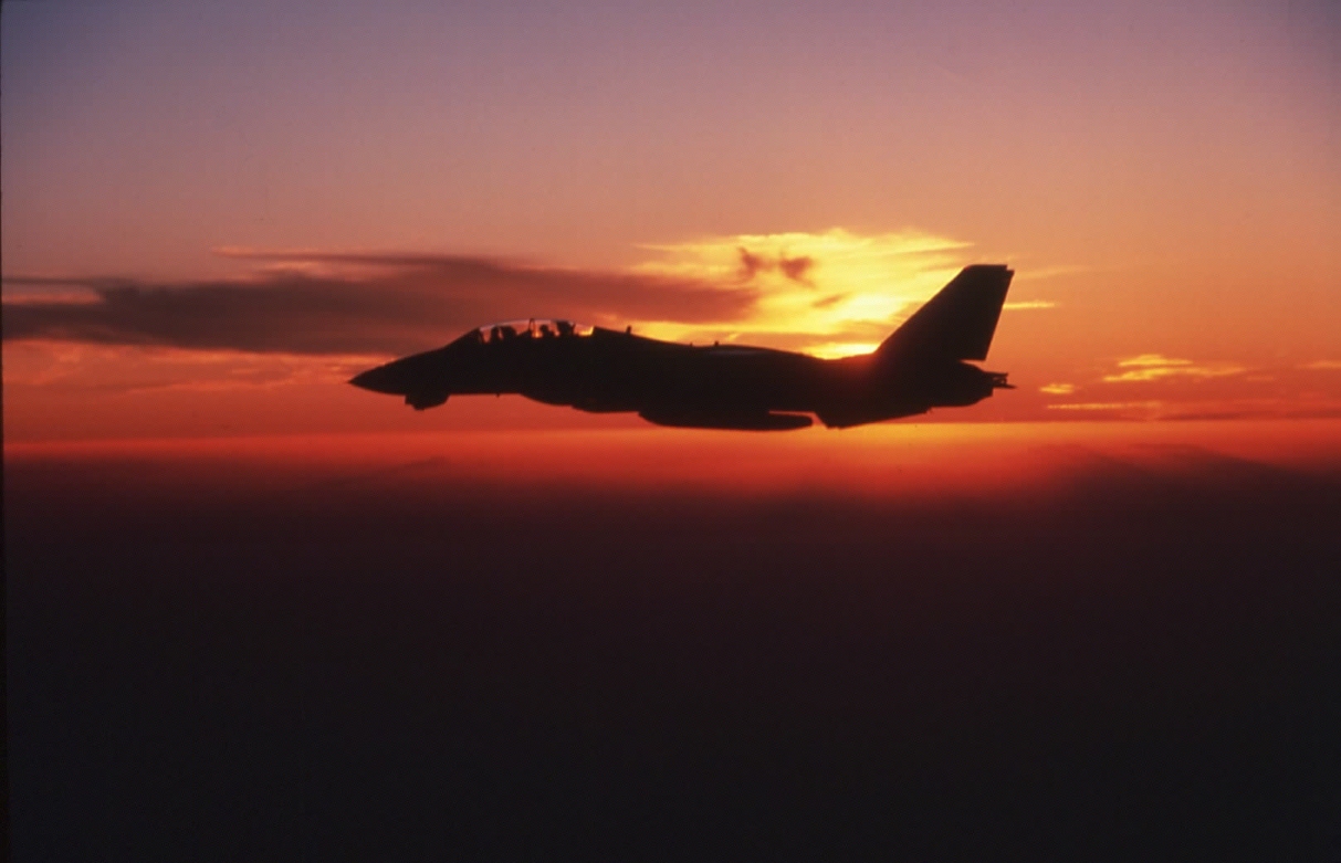 F-14 sunset