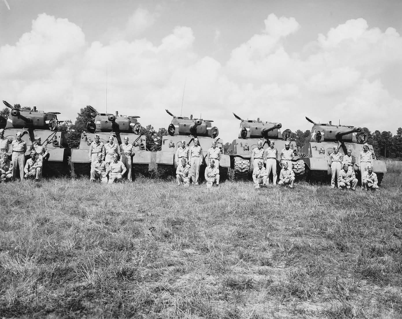 3rd_Platoon_Company_A_812th_Tank_Battalion_M4_Shermans_1945
