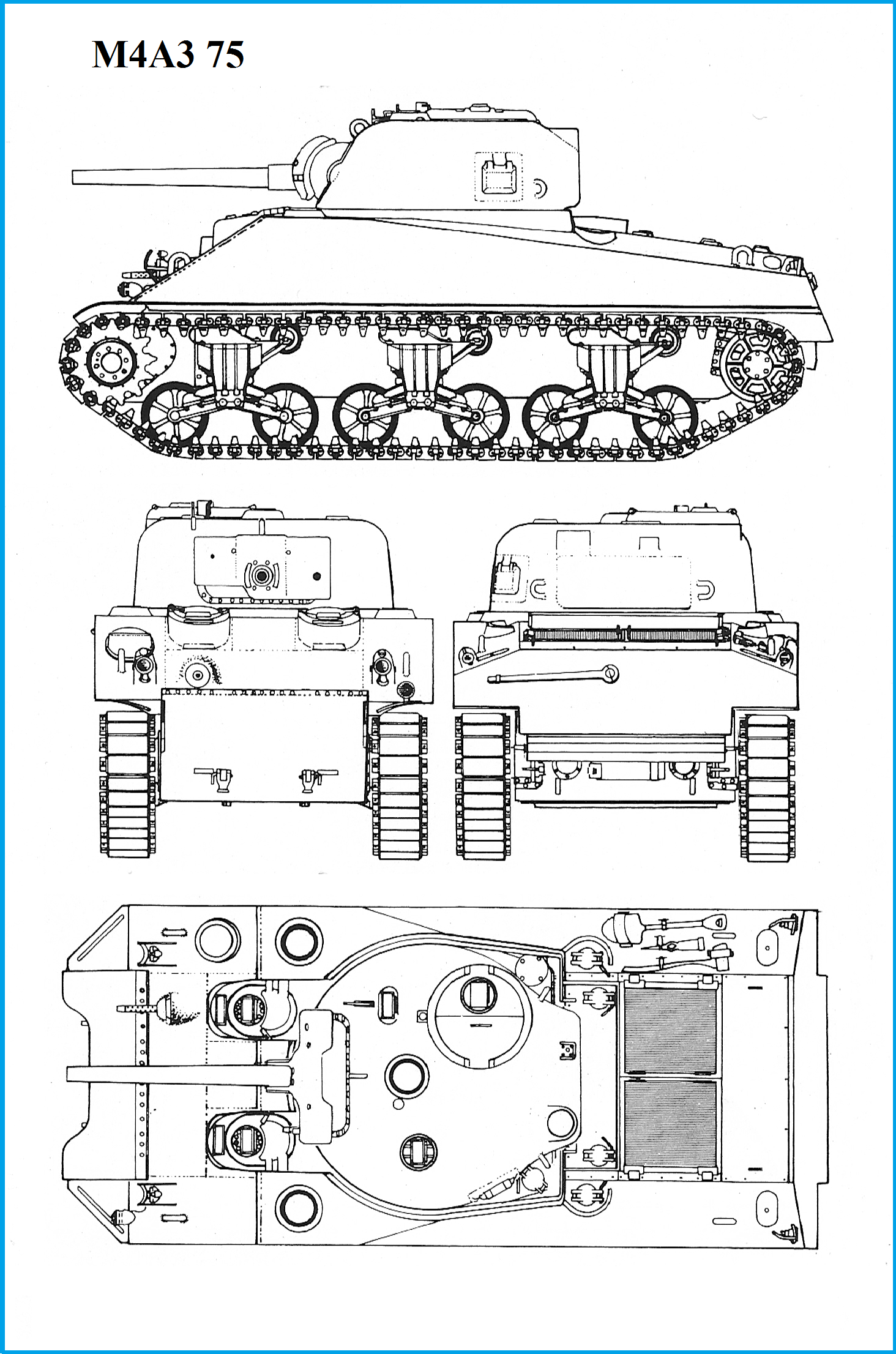 M4 Sherman Top View